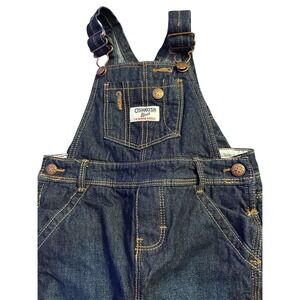 OshKosh B'gosh Denim Overalls 24M Dark Wash Heart Lined Cuffed